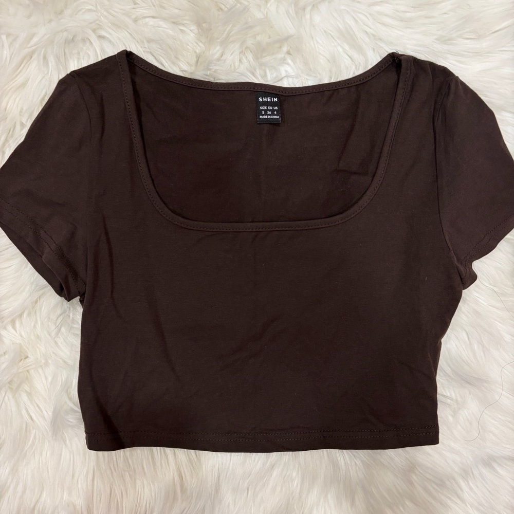 NWOT Brown crop top